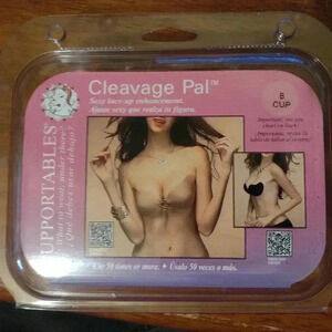 Supportables Braza Cleavage Pal Lace Up Enhancement B Cup Beige NEW